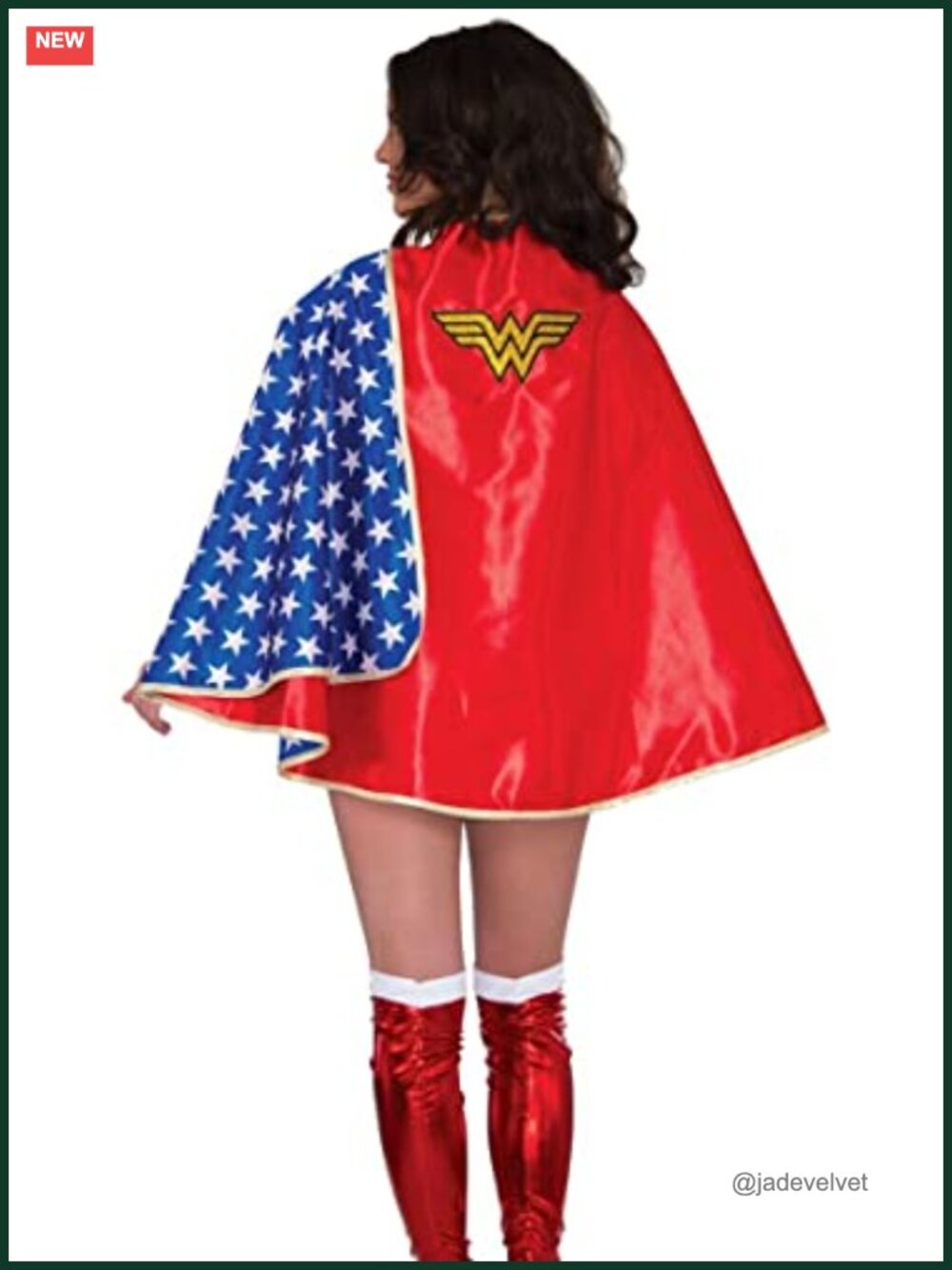 Wonder Woman Deluxe Satin Cape - 30 inch Halloween Cosplay Costume Accessory